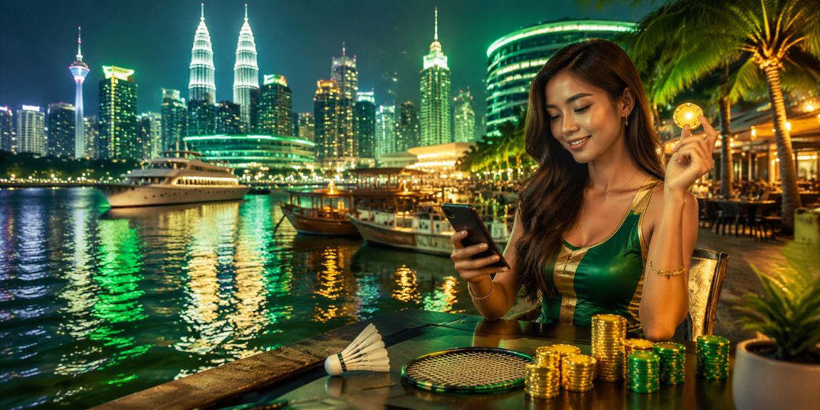 Pemain Malaysia bermain Blackjack melalui kasino mudah alih di Kuala Lumpur